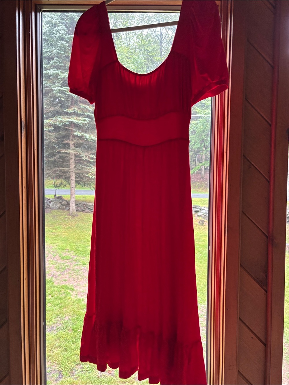 Red Women’s Dress - Classic Scoop Neck